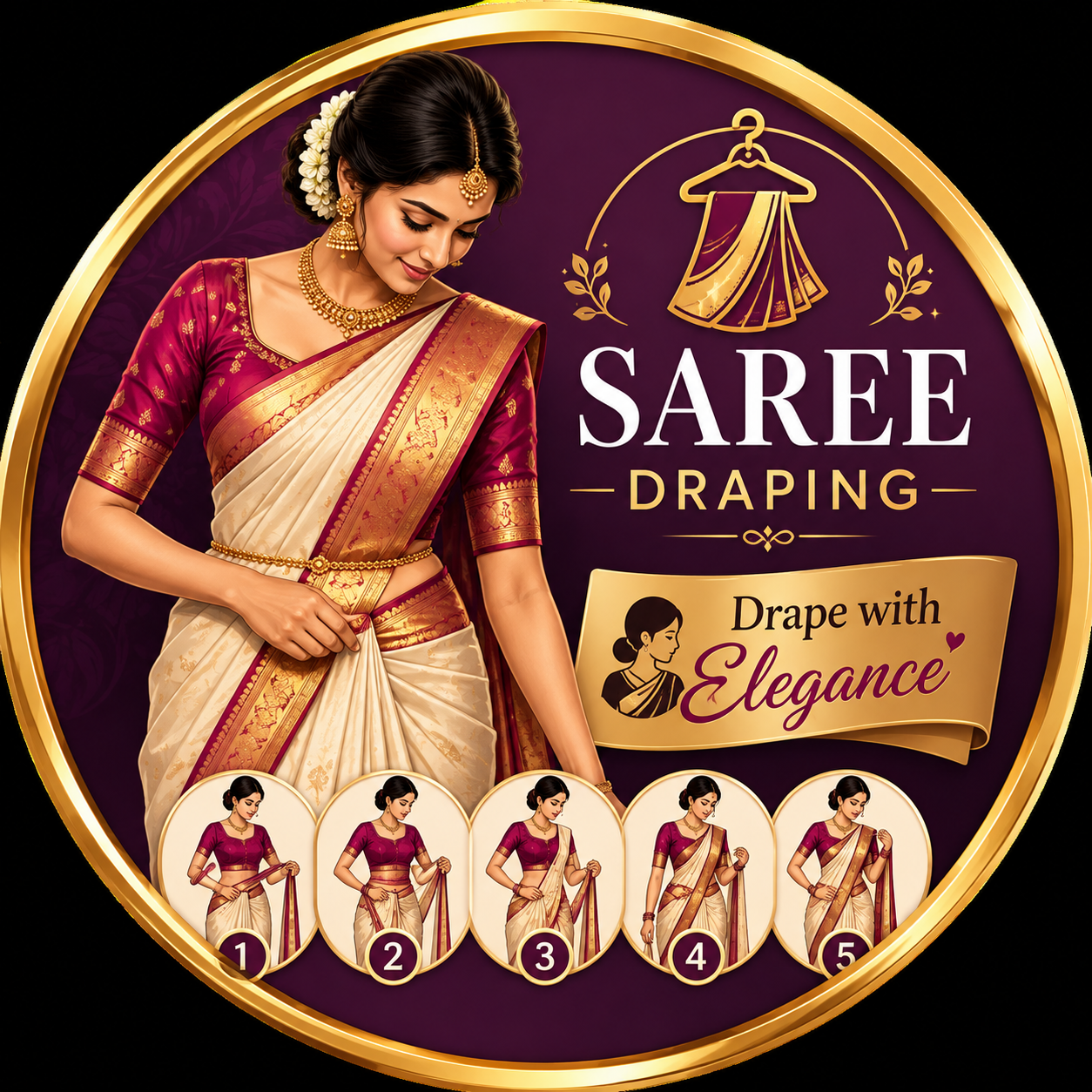 Saree draping